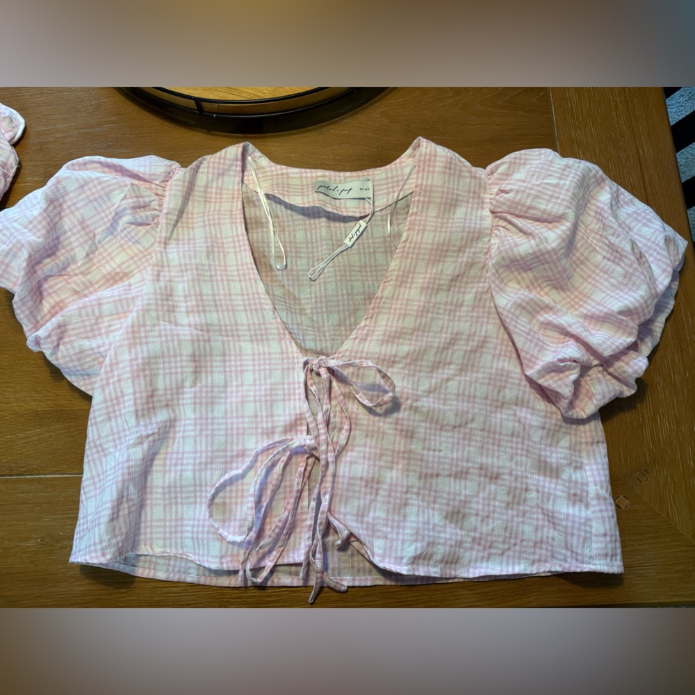 Petal & Pup Pink Gingham Matching Short Set